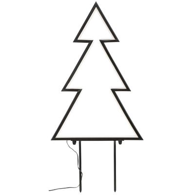 LED Baum BONETTI "Tanne", schwarz, B:33cm H:50cm, Lampen, aus Kunststoff und Metall, Weihnachtsdeko aussen Image
