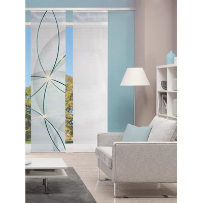 Schiebegardine VISION S "SCHIEBEVORHANG DIGITALDRUCK BAMBUS-OPTIK 'BLINKI'", blau, B:60cm H:260cm, Polyester, Gardinen, DIGITALDRUCK - INDIVIDUELL KÜRZBAR Image
