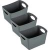 Organizer KOZIOL "BOXXX S", grau (recycled ash grau), B:12,8cm H:18,7cm T:10,8cm, Kunststoff, Aufbewahrungsboxen, Aufbewahrungsbox, Made in Germany, 100% recyceltes Material, 1 Liter