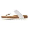 Pantolette LASCANA "Mule, Sandale, offener Schuh, Sommerschuh", Damen, Gr. 37, weiß, Obermaterial: 100% Lederimitat. Futter: 100% Textilmaterial. Decksohle: 100% Rindsleder. Laufsohle: 100% Synthetik, leicht glänzend, metallic, casual, Schuhe, mit...