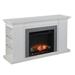 SEI Furniture Rylana Touch Screen Wood Bookcase Electric Fireplace in White