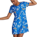 Adidas Dresses | New Adidas X Farm Rio Medium Butterfly Print Mini Dress Blue Short Sleeves Scoop | Color: Blue | Size: M