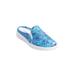 Women's The Camellia Slip On Sneaker Mule by Comfortview in Pretty Turquoise Paisley (Size 10 M)