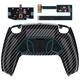 eXtremeRate Programmierbar RISE4 Remap Kit für ps5 Controller BDM-010/020,Remap Board&Rückplate Gehäuse/Case&Back Paddles Rücktasten für ps5-Carbon Fiber