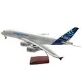 BOLYUM 1/160 Scale Diecast Resin 46Cm Air Bus Passenger Aircraft Airbus A380 Prototype Airplane Model Qantas Airways with Cabin Gift,With lights