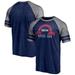 Men's Fanatics Branded Heather Navy Chicago White Sox Utility Two-Stripe Raglan Tri-Blend T-Shirt