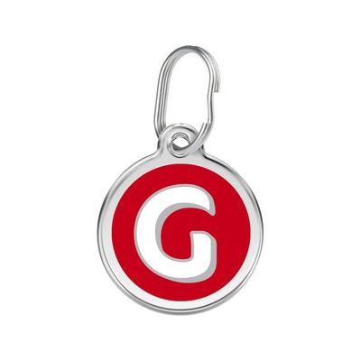 Red Dingo Alphabet Stainless Steel Personalized Dog & Cat ID Tag, Letter G, Small