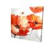 Red Wild Flowers In The Wind - 08X08 Print On Canvas in Black/Orange/Red Begin Edition International Inc | 8 H x 8 W x 1.5 D in | Wayfair