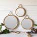 American Mercantile WOOD FRAMED MIRRORS SET OF 3 Metal | 17.75 H x 17.75 W x 1.5 D in | Wayfair MC1095