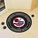 Black 27 x 27 x 0.25 in Kitchen Mat - FANMATS Winnipeg Jets_Retro NHL Winnipeg Jets Hockey Puck Rug - 27In. Diameter Plastic | Wayfair 35610