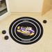 Black 27 x 27 x 0.25 in Kitchen Mat - FANMATS LSU_LSU Hockey Puck Rug - 27In. Diameter Plastic | 27 H x 27 W x 0.25 D in | Wayfair 33188