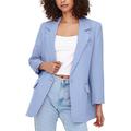 ONLY Damen Oversized Langarm Blazer | Eleganter Basic Cardigan | Business Jacke Mantel ONLLANA-Berry, Farben:Blau, Größe:40