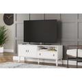 Signature Design by Ashley Aprilyn TV Stand Wood in White | 26.68 H x 59 W x 15 D in | Wayfair EW1024-268