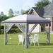 Arlmont & Co. Iov 10 Ft. W x 10 Ft. D Metal Pop-Up Gazebo Metal/Soft-top | 112.25 H x 130 W x 130 D in | Wayfair E4E16E54ECDB4160BBAFD24CE0E9BB9B