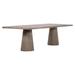 Xavier 96-inch Rectangular Light Wash Reclaimed Pine Double Pedestal Dining Table