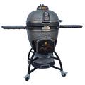 Vision Grills 20" Series Maxis Kamado Charcoal Grill w/ Smoker Stainless Steel/Cast Iron/Ceramic in Black/Gray | 47.28 H x 52 W x 31.89 D in | Wayfair