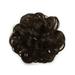 Anvazise Synthetic Fiber Curly Chignon Fake Hair Extension Bun Wig Hairpiece for Women Dark Brown One Size