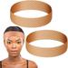 2 Pieces Silicone Wig Grip Band Adjustable Silicone Wig Headband No Slip Wig Bands Seamless Wig Holder for Men Women Sports Yoga (Dark Brown)
