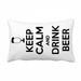 Quote Keep Calm And Drink Beer Throw Pillow Lumbar Insert Cushion Cover Home Decoration