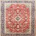 Ahgly Company Indoor Square Traditional Brown Red Medallion Area Rugs 3 Square