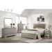 Red Barrel Studio® Brightdoon Silver Panel Bedroom Set Special 5 Bed Dresser Mirror Nightstand Chest Wood in Brown/Gray | Wayfair
