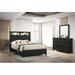 Red Barrel Studio® Jimmerson Black LED Panel Bedroom Set Special 3 Bed Dresser Mirror Wood in Black/Brown | Queen | Wayfair