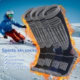 4 Pairs Ski Socks Mens and Women Warm Merino Wool Ski Socks for Skiing Snowboarding Non-Slip Knee-high Wool Ski Socks