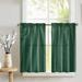 Faux Silk Solid Dupioni CafÃ© Tier Curtains Window Treatment Kitchen Home DÃ©cor