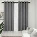 Dcenta 2 Piece Blackout Curtains with Rings Velvet Window Drapes Panel Living Room Darkening Noise Reducing Grommet Curtain for Bedroom Window Treatment Set Hotel Office Gray 54 x 63 (W x H)