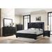 Red Barrel Studio® Influence Black LED Upholstered Panel Bedroom Set Special 3 Bed Dresser Mirror Upholstered in Black/Brown | Wayfair
