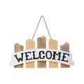 JDEFEG Front Door Welcome Sign for All Seasons Retro Decorative Door Sign Hanging Sign Creative Wooden Welcome Home Door Sign Coffee Shop Teahouse Wall Decoration Outdoor Bows for Trees Wood Black