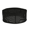 Yoone Black Waist Pack Large Capacity Lightweight Multi Pockets Elastic Mesh Fabric Waistbag for Running