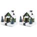 Frcolor Christmas House Village Xmas Church Fireplace Scene Fillers Bag Goodies Centerpieces Ornament Decoration Town Light