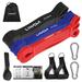 Lixada 3 Packs Pull Up Assist Bands Set Resistance Loop Bands Powerlifting Workout Exercise Stretch Bands with Door Anchor Foam Handles Hooks and Carry Bag
