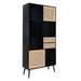 Bayou Breeze Dessens 75" H x 35.5" W Standard Bookcase Wood in Black/Brown | 75 H x 35.5 W x 14 D in | Wayfair 024E26519BC942E7886618B5F7213142