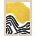 AllModern Color Block Maze I by June Erica Vess - Picture Frame Painting Paper, Wood in Black/White/Yellow | 17 H x 13 W x 1 D in | Wayfair