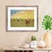 August Grove® Kites at Dawn by Sam Toft - Picture Frame Drawing Print Paper in Blue/Brown/Gray | 17.25 H x 21.25 W x 1 D in | Wayfair