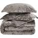 Mercer41 Imothy Velvet Reversible Comforter Set Polyester/Polyfill/Velvet in Gray | Full Comforter + 2 Standard Shams | Wayfair