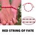 Kayannuo Back to School Clearance 2 Pieces Of Red String Friendship Couple Woven Adjustable Paper Card Bracelet Gifts For Women