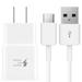 OEM Samsung Galaxy A60 A70 A70s A71 A80 A90 A90 5G Adaptive Fast Charger USB-C 3.1 Type-C Cable Kit Fast Charging USB Wall Charger AC Home Power Adapter [1 Wall Charger + 4 FT Type-C Cable] White