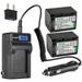 Kastar 2-Pack NP-FH70 Battery and LCD AC Charger Compatible with Sony DCR-HC42 DCR-HC44 DCR-HC45 DCR-HC46 DCR-HC47 DCR-HC48 DCR-HC50 DCR-HC51 DCR-HC52 DCR-HC53 DCR-HC54 DCR-HC62 DCR-HC65 DCR-HC7