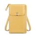 KWLET Mini Cell Phone Purse for Women Crossbody Bags Messenger Shoulder Bag Wallet Yellow