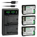Kastar 3-Pack BLM-1 Battery and LTD2 USB Charger Replacement for Olympus BLM-1 BLM-1S BLM-01 BLM01 PS-BLM1 BCM-2 E-1 E1 E-3 E3 E-30 E30 E-520 E520 EVOLT E-300 E300 EVOLT E-330 E330