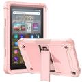 Allytech Kindle Fire HD 8 2022 Case Fire HD 8 Plus Case 12th Generation 2022 Released Rugged Kickstand Shockproof Protective Back Cover Case for Amazon Kindle Fire HD 8/HD 8 Plus 2022 - Rosegold