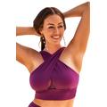 Plus Size Women's Longline High Neck Bikini Top by Swimsuits For All in Spice (Size 4)