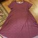 Lularoe Dresses | Lularoe Purple, Pink And Yellow Geometric Print Carly Dress Size Medium | Color: Pink/Purple | Size: M