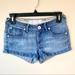 Adidas Shorts | Adidas Jean Shorts Mini Denim Blue Wash White 23 | Color: Blue/White | Size: 23