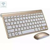 Mini Wireless Keyboard and Mouse Set Waterproof 2.4G for Mac PC Computer Unbranded/Generic ABS Plastic Water Resistant Gold