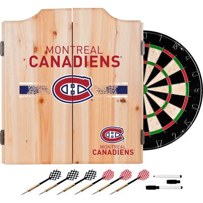 NHL Dart Cabinet Set with Darts and Board - 20.5" x 3.5" x 24.75"