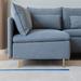 Modular L-shaped Corner Sectional Sofa Left Hand Facing Couch Cotton Linen Padded Seat